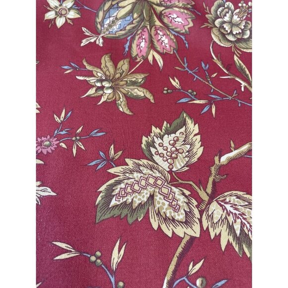 Exclusive Waverly Screen Print Fabric 24" X 64" Floral Pattern Cotton & Polyeste - Picture 1 of 3